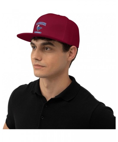 Cabrini University Logo Hats for Men Flat Bill Fitted Caps Hiphop Rap Adjustable Baseball Trucker Dad Hat Dark Red $24.75 Bas...