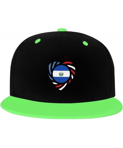 We Heart America and El Salvador Love Forever Snapback Hat for Men Women Baseball Cap Trucker Flat Bill Hats Dad Caps Green $...