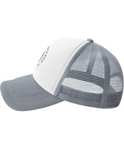 Stonehill College Logo Trucker Hats for Both Men and Women - Mesh Baseball Snapback Hats Gray $32.99 Baseball Caps