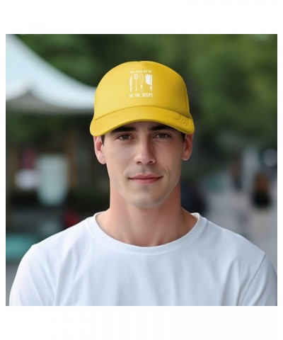 Your Opinion Wasn't in The Recipe Hat Trendy Mesh Baseball Cap Dad Hats Golf Sunhat for Men Women Black Yellow $11.52 Basebal...