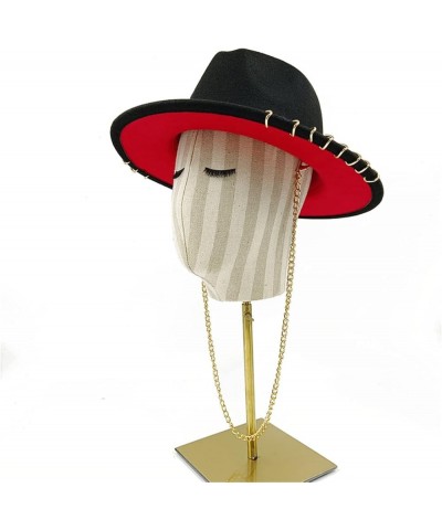 Men's Fedora Adult Punk Jazz Hat and Winter Women's Metal Chain Hat 56-58cm 6 $25.81 Fedoras