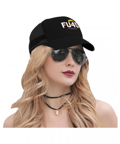 Fu45 Fuck Trump Mesh Trucker Hat for Men Low Profile Baseball Cap Adjustable Dad Cap,Black, As Pic $10.14 Baseball Caps