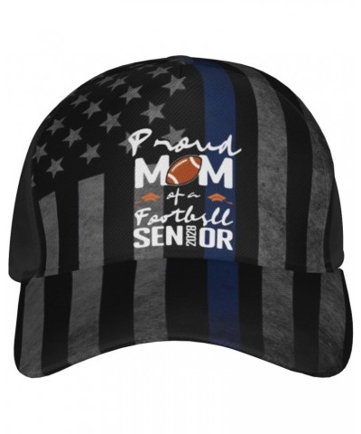 Proud Mom of A Football Senior 2028 Cap Tucker Hat Adjustable Sports Baseball Caps1 Black $15.02 Baseball Caps