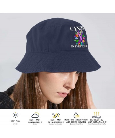 Cancer Sucks in Every Color All Cancer Ribbon Bucket Hats Bucket Hats Trendy Men Hats Camping Accessories Navy $10.06 Bucket ...