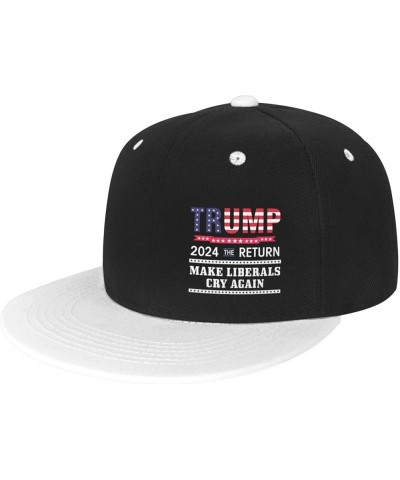 Donald Trump 2024 The Return Make Liberals Cry Again Trucker Hat Men Baseball Cap Women Dad Hat Ponytail Hat White White $6.3...