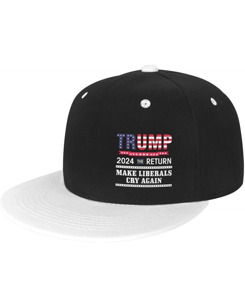 Donald Trump 2024 The Return Make Liberals Cry Again Trucker Hat Men Baseball Cap Women Dad Hat Ponytail Hat White White $6.3...