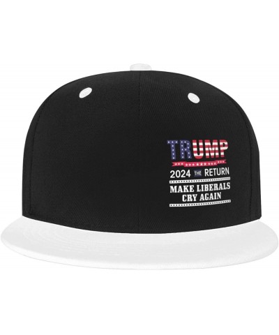 Donald Trump 2024 The Return Make Liberals Cry Again Trucker Hat Men Baseball Cap Women Dad Hat Ponytail Hat White White $6.3...