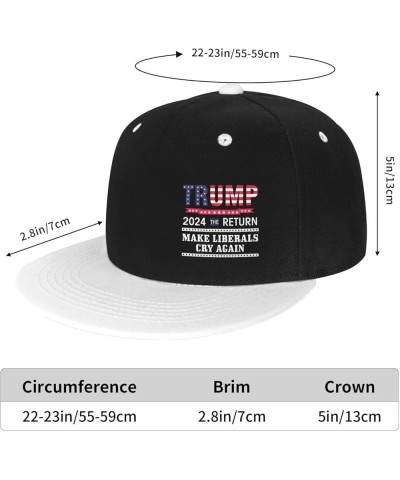 Donald Trump 2024 The Return Make Liberals Cry Again Trucker Hat Men Baseball Cap Women Dad Hat Ponytail Hat White White $6.3...