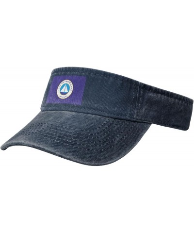 Flag of Prior Lake, Minnesota Sun Visor Hats for Women Men Sun Hat Cotton Golf Hat Vintage Baseball Cap Navy Blue $13.30 Visors