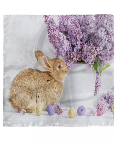 Easter Bunny Head Scarf, Rabbit with Lilac, Hair Wrap Multicolor $18.28 Scarves