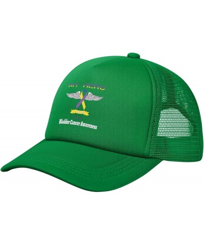 Trucker Hat Mesh Baseball Cap Adjustable Dad Hat Unisex Green $11.69 Baseball Caps