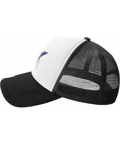 Masonic Mesh Trucker Hat Men Baseball Cap Men Ponytail Hat Women Dad Hat Adjustable Sun Hat Black Black $11.40 Baseball Caps