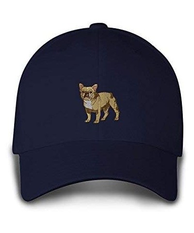 Custom Baseball Cap French Bulldog Embroidery Acrylic Dad Hats for Men & Women Navy Design Only $14.03 Baseball Caps