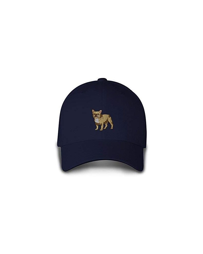 Custom Baseball Cap French Bulldog Embroidery Acrylic Dad Hats for Men & Women Navy Design Only $14.03 Baseball Caps