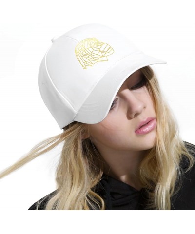 Golden Geometric Chimpanzee Baseball Hat Funny Dad Hats for Women Gifts for Him Baseball White $10.06 Baseball Caps