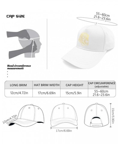 Golden Geometric Chimpanzee Baseball Hat Funny Dad Hats for Women Gifts for Him Baseball White $10.06 Baseball Caps