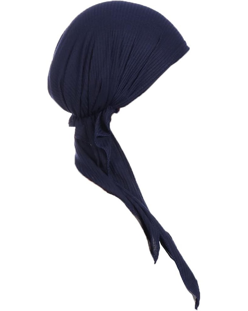 Chemo Cancer Headscarf Headwear Pre-Tied Bandana Hat Head Scarf Headwraps Lightweight Turban Cap for Women Hair A-navy $7.36 ...