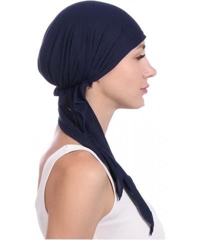 Chemo Cancer Headscarf Headwear Pre-Tied Bandana Hat Head Scarf Headwraps Lightweight Turban Cap for Women Hair A-navy $7.36 ...