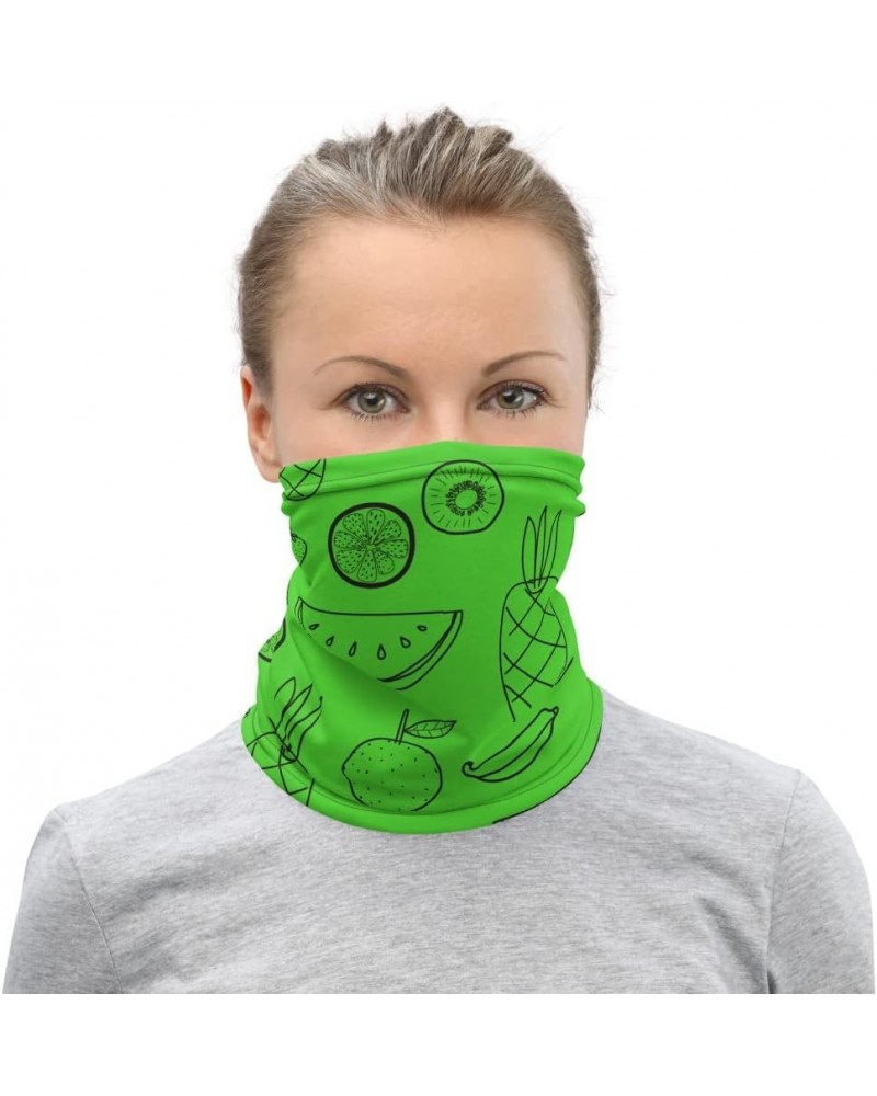 Minimalist Fruits Neck Gaiter Face Cover Scarf Stitched Unisex | Breathable Fabric | Stretch Fabric $15.07 Scarves