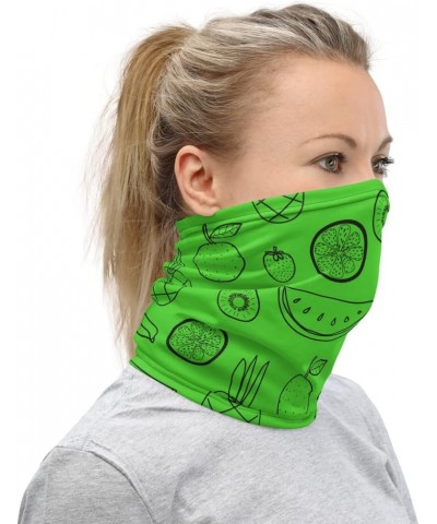 Minimalist Fruits Neck Gaiter Face Cover Scarf Stitched Unisex | Breathable Fabric | Stretch Fabric $15.07 Scarves