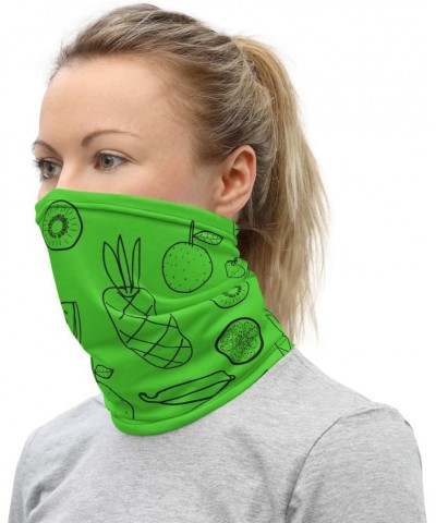 Minimalist Fruits Neck Gaiter Face Cover Scarf Stitched Unisex | Breathable Fabric | Stretch Fabric $15.07 Scarves