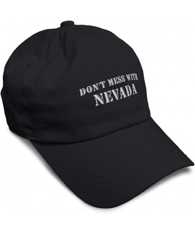 Soft Baseball Cap Don't Mess with Nevada United States USA Cotton Embroidered Dad Hats for Men & Women Black Design Only $11....