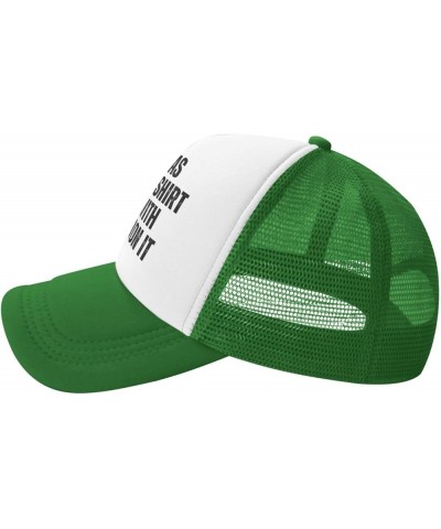 This was The Only Shirt I Had with No Cum On It Mesh Hat for Men Women Baseball Cap Trucker Hat Black Green $9.89 Baseball Caps