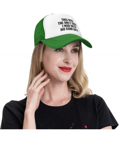 This was The Only Shirt I Had with No Cum On It Mesh Hat for Men Women Baseball Cap Trucker Hat Black Green $9.89 Baseball Caps