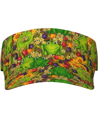 Frog Stylish Adult Sun Hat, Beach Hatâ€" Premium Polyester Twill Fabric with Print Design, Unisex $12.76 Sun Hats