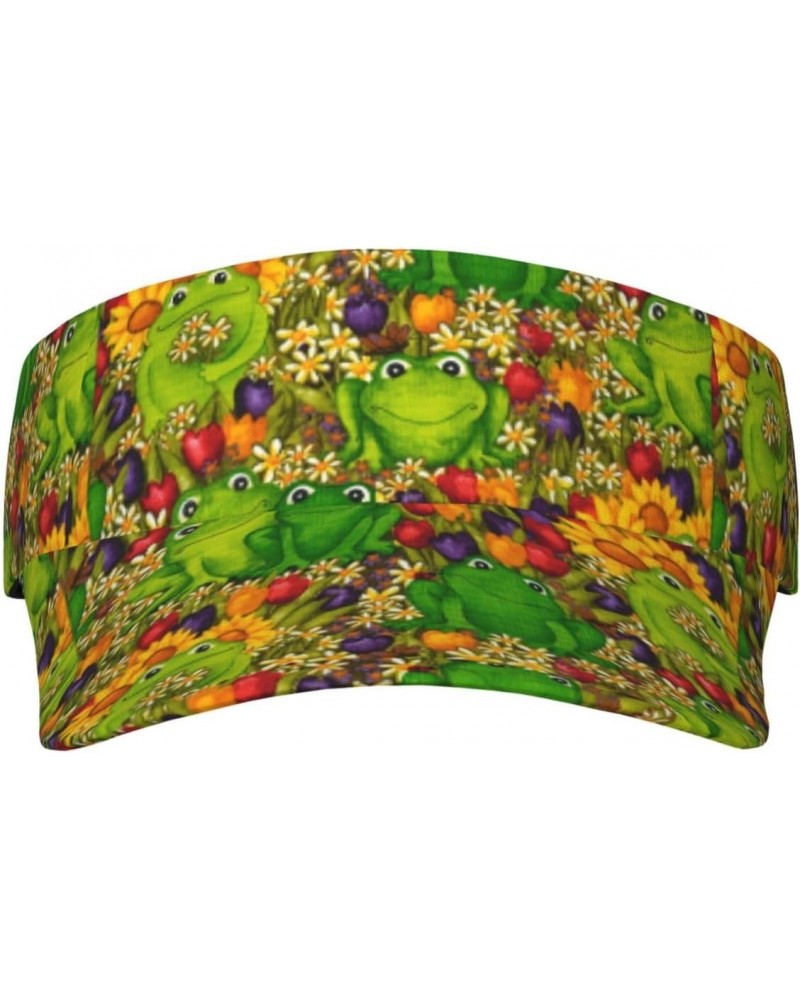 Frog Stylish Adult Sun Hat, Beach Hatâ€" Premium Polyester Twill Fabric with Print Design, Unisex $12.76 Sun Hats