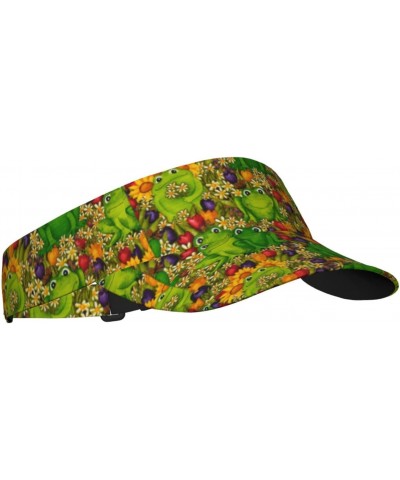 Frog Stylish Adult Sun Hat, Beach Hatâ€" Premium Polyester Twill Fabric with Print Design, Unisex $12.76 Sun Hats