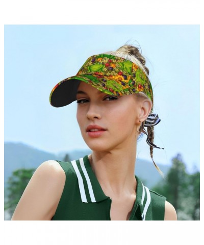 Frog Stylish Adult Sun Hat, Beach Hatâ€" Premium Polyester Twill Fabric with Print Design, Unisex $12.76 Sun Hats