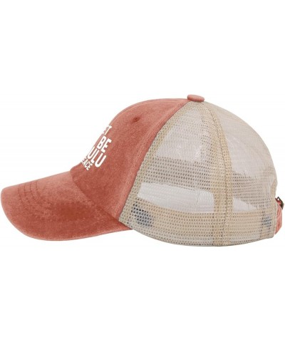 LET ME BE DELULU in Peace Hat Trucker Hat Men Trendy Mesh Hats for Summer Saffron $7.64 Baseball Caps