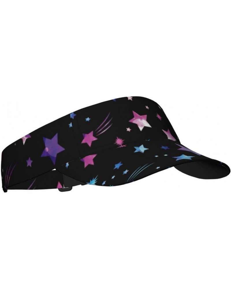 Sun Visor Hats Sport Sun Visor Caps Adjustable Sun Protection Visors for Women Men, Space Galaxy Pattern $9.65 Visors