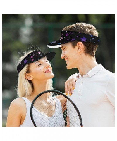 Sun Visor Hats Sport Sun Visor Caps Adjustable Sun Protection Visors for Women Men, Space Galaxy Pattern $9.65 Visors