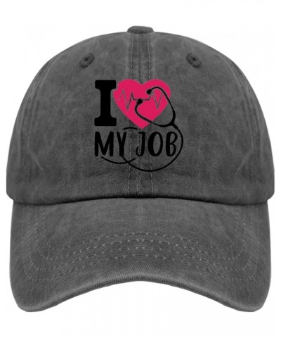 I Love My Job Sun Hat Custom Baseball Cap Pigment Black Mens Baseball Cap Gifts for Mom Golf Cap Pigment Black $11.39 Sun Hats