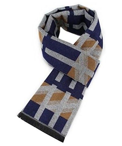 Autumn and winter warm plaid men's scarf cashmere wool soft striped long scarf Styles-3 $10.51 Scarves