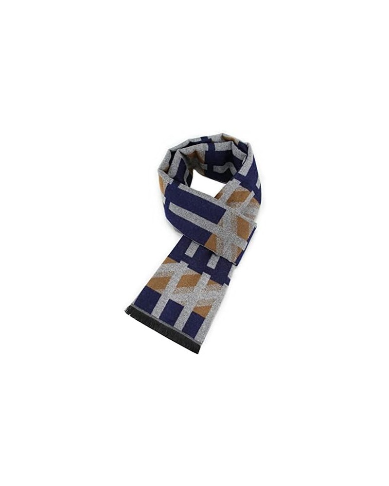 Autumn and winter warm plaid men's scarf cashmere wool soft striped long scarf Styles-3 $10.51 Scarves