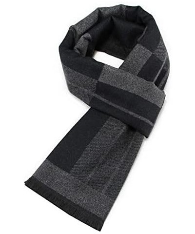 Autumn and winter warm plaid men's scarf cashmere wool soft striped long scarf Styles-3 $10.51 Scarves