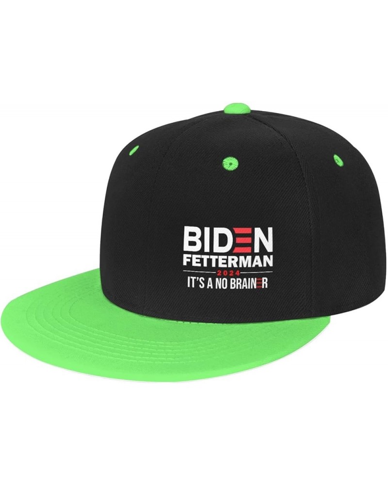 Biden-Fetterman-2024-It's-A-No-Brainer-24 Election Baseball Hats for Men Women White Washed Baseball Cap Dad Hats Green $10.8...