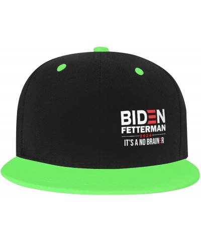 Biden-Fetterman-2024-It's-A-No-Brainer-24 Election Baseball Hats for Men Women White Washed Baseball Cap Dad Hats Green $10.8...