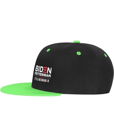 Biden-Fetterman-2024-It's-A-No-Brainer-24 Election Baseball Hats for Men Women White Washed Baseball Cap Dad Hats Green $10.8...