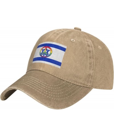 Unisex Baseball Caps Adjustable Israel Flag Support Israel Peace Washed Denim Original Dad Hat Natural $11.07 Baseball Caps