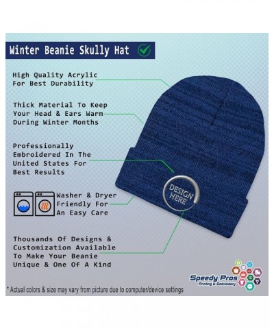 Custom Beanies for Men Sousaphone Music A Embroidery Winter Hats for Women Acrylic Skull Cap 1 Size Heather Royal Blue Design...