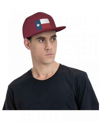 Flag of Texas (1839-1879) Baseball Cap for Men Women Snapback Hat Trucker Flat Bill Caps Sun Hat Dark Red $9.98 Baseball Caps