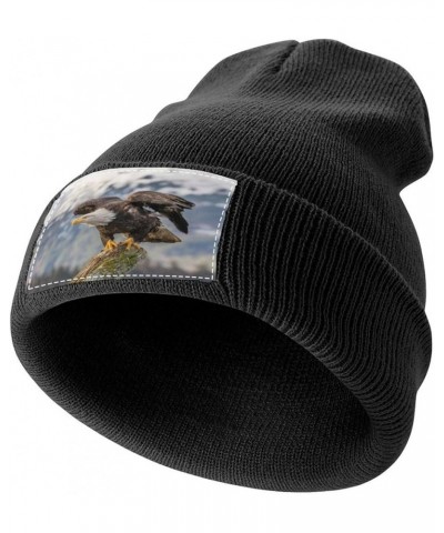 Winter Beanie Hats for Men Women,White Owl Beanie Soft Warm Knit Hat Ski Stocking Cuffed Cap Black-snow Mountain Eagle $14.55...