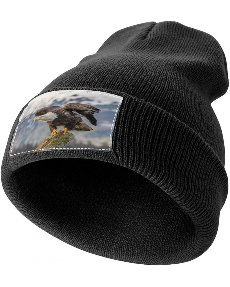 Winter Beanie Hats for Men Women,White Owl Beanie Soft Warm Knit Hat Ski Stocking Cuffed Cap Black-snow Mountain Eagle $14.55...