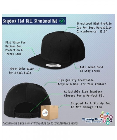 Snapback Hats for Men and Women Caretaker Acrylic Flat Bill Baseball Black Design Only $13.60 Baseball Caps