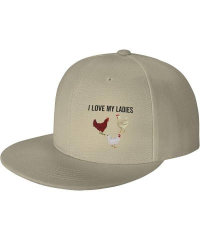 I Love My Ladies Chicken Baseball Cap Men Trucker Hat Women Dad Hat Sun Hat Adjustable Ponytail Hat Black Natural $10.83 Base...