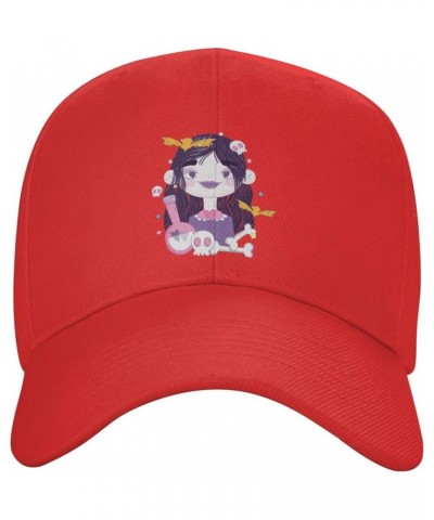 Halloween with Cute Little Girl Baseball Caps for Men Women Hat Adjustable Cap Trucker Hats Dad Cap Red $11.89 Baseball Caps